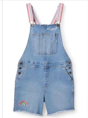 Takepride Target Pride Queen Shortalls Overall Shorts Blue Denim Plus Size 4X
